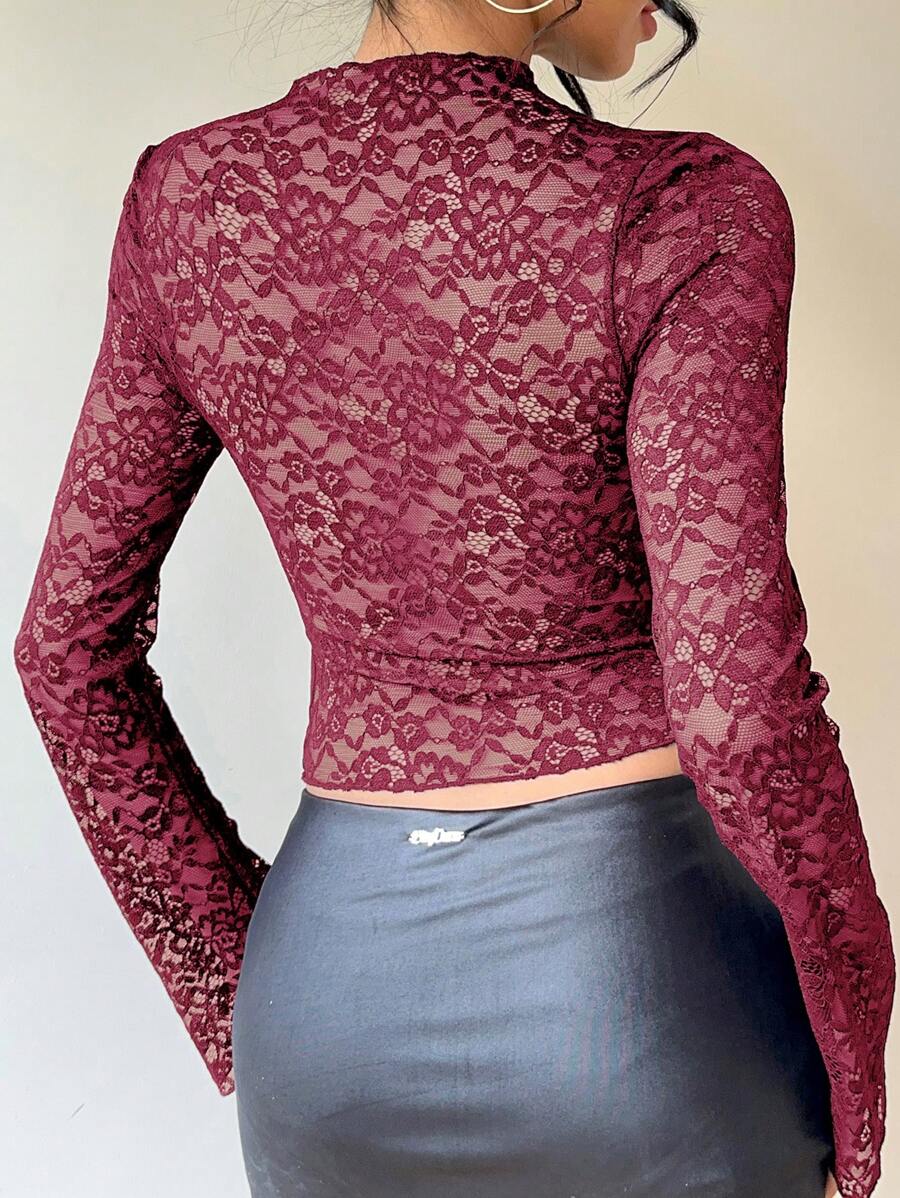 Aloruh's™ Women's Solid Flare Sleeve Blouse,
