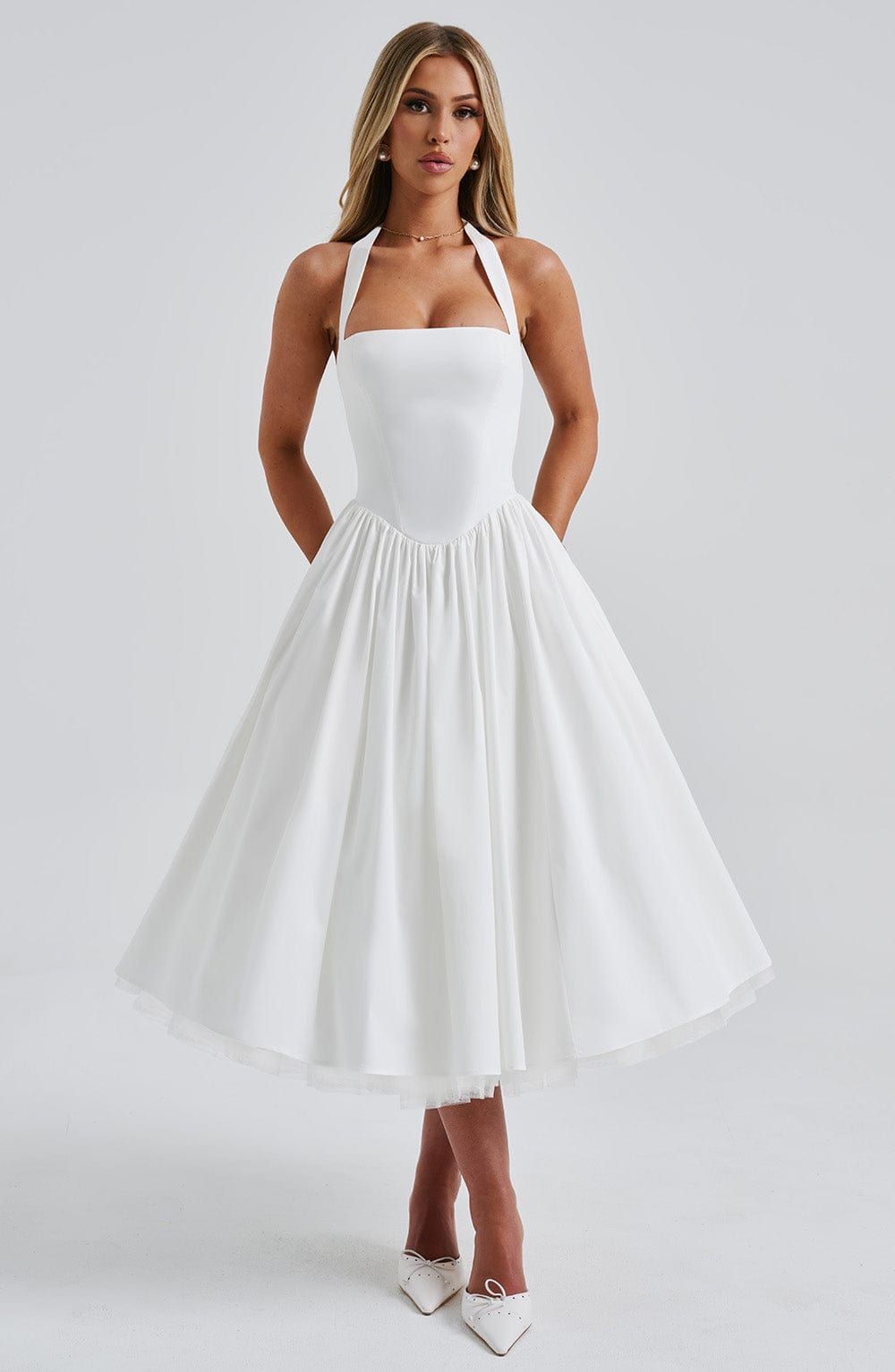 Anna's™ Midi Dress white