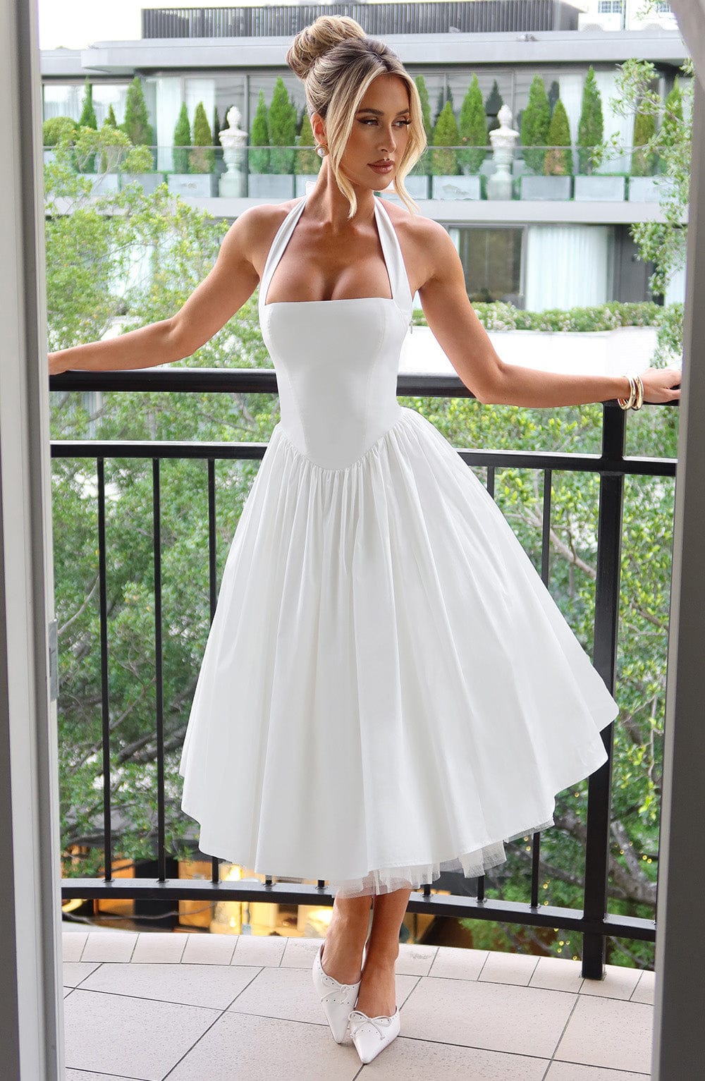 Anna's™ Midi Dress white