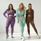 Lepea™ Zestaw dresowy (top, legginsy i krótka bluza z zamkiem)